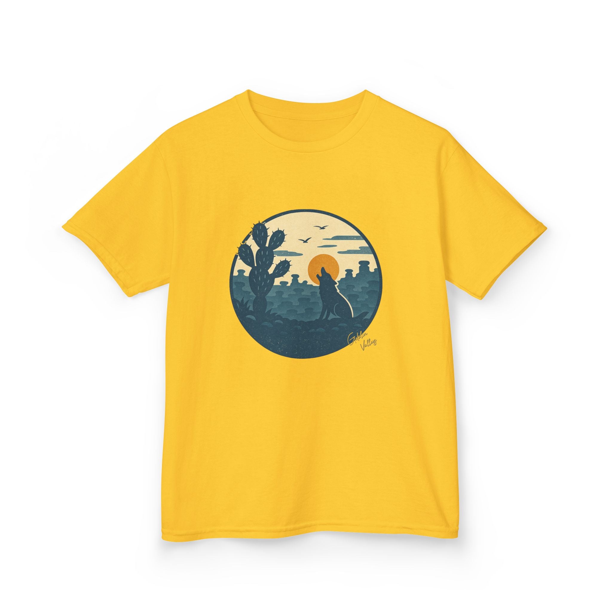 Kids Tee — Desert Sunset Cactus Graphic