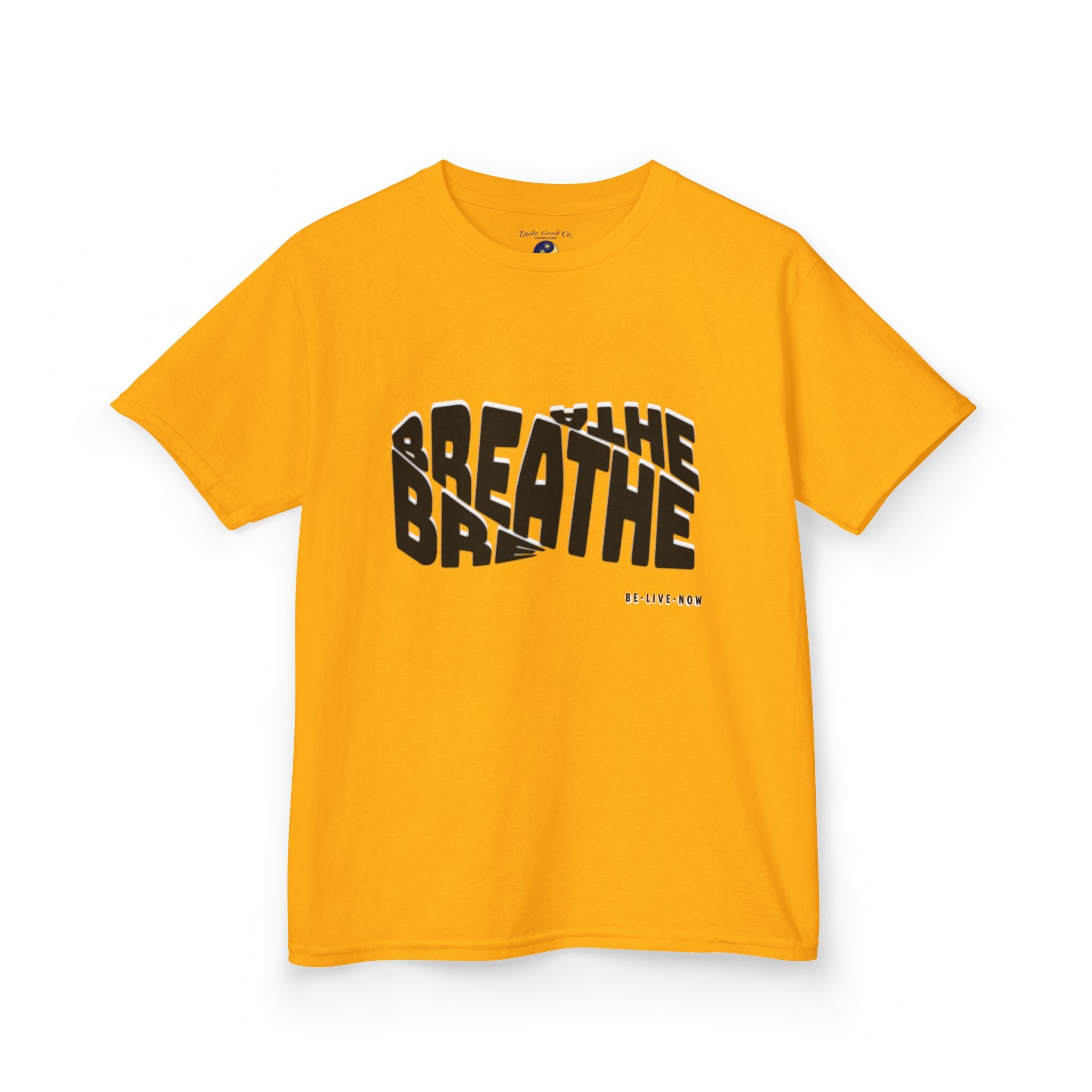 Breathe Vortex Graphic Tee for Boys – Kids & Teen Sizes 5–14 | Mindful Calm Design | Soft Cotton Inspirational Shirt