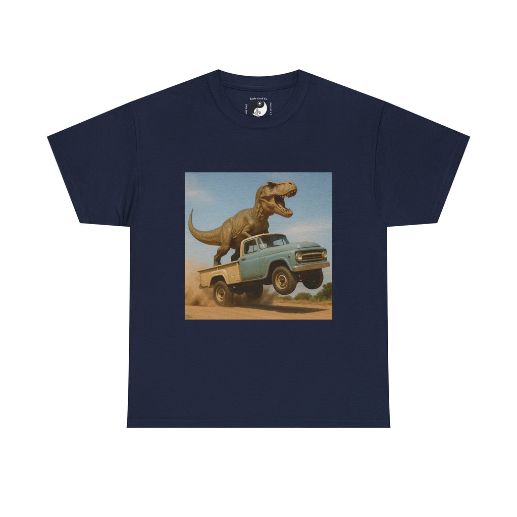 Teen/Adult Retro T-Rex Truck Adventure/Dinosaur T‑Shirt —  Tee sizes S-5XL