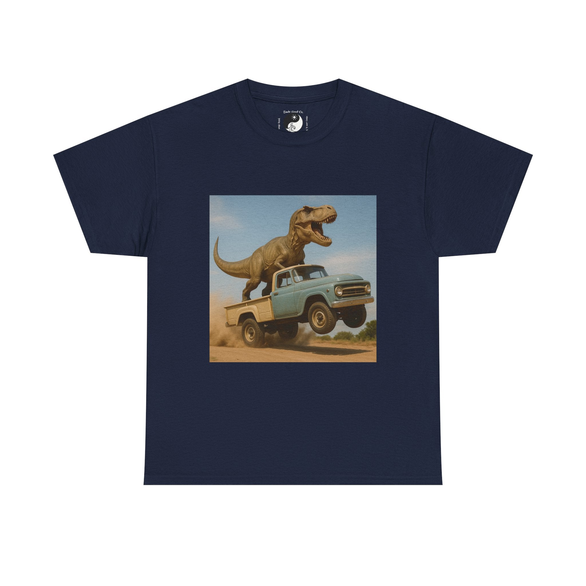 Teen/Adult Retro T-Rex Truck Adventure/Dinosaur T‑Shirt —  Tee sizes S-5XL